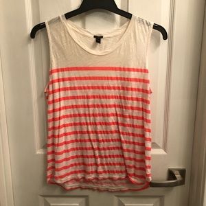 JCREW - Lightweight Neon Pink Stripped Tank